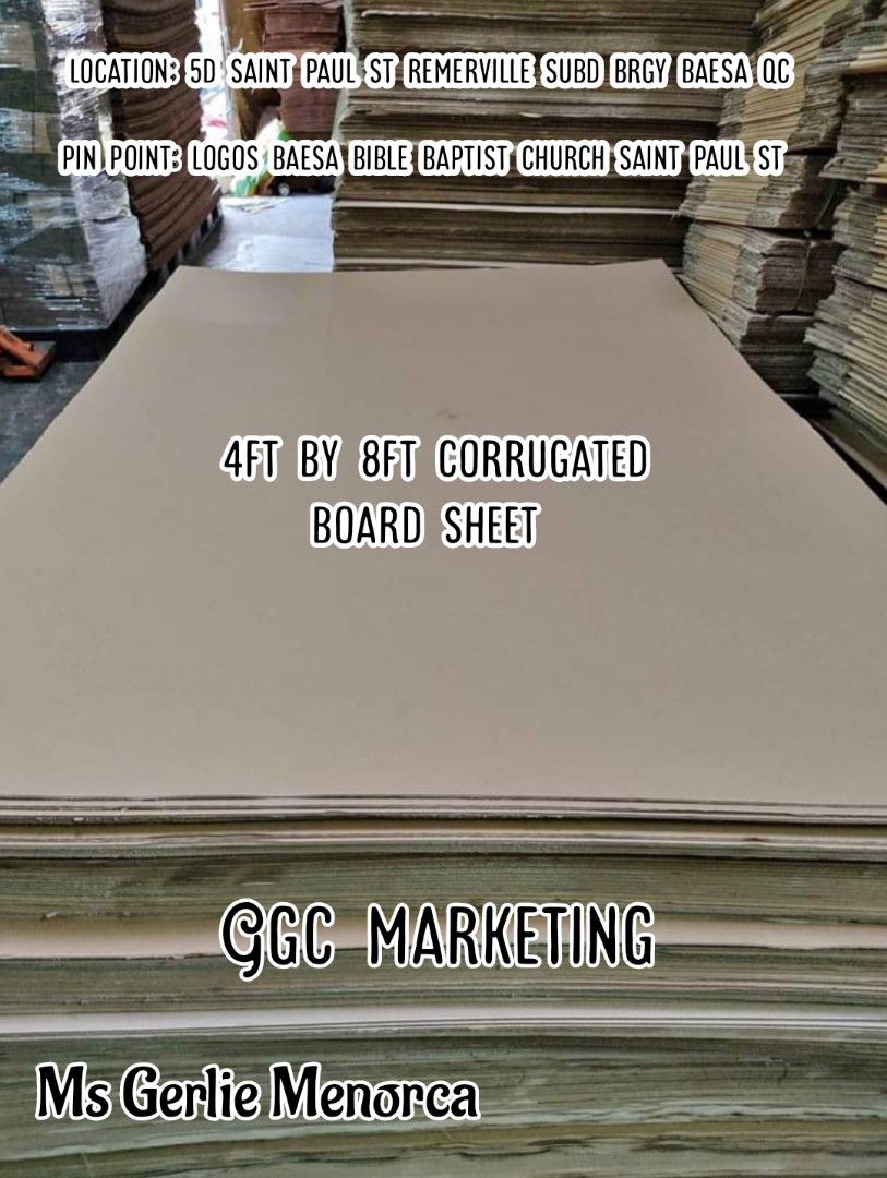 Corrugated cardboard sheets 4x8 ft, Furniture & Home Living, Office