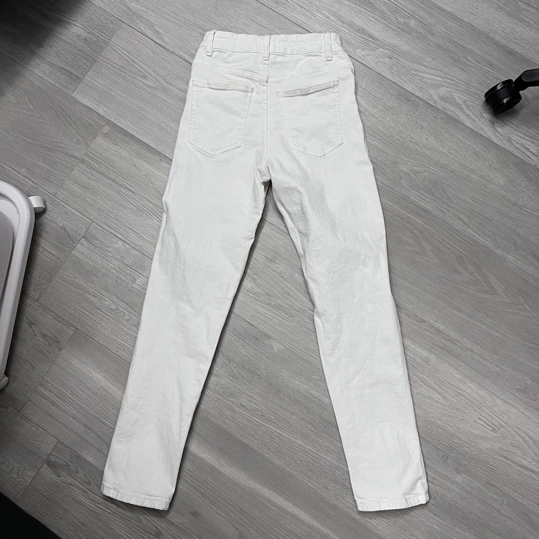 Cotton On High 90s Stretch White Denim Jeans
