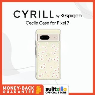 CYRILL by Spigen Cecile Case for Google Pixel 7 - White Daisy
