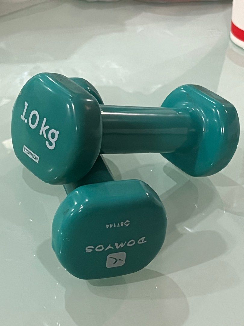 Decathlon Domyos Pilates Toning Dumbbell 1.0kg Twin Packs 2