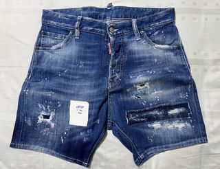 Mens dsquared denim shorts on sale
