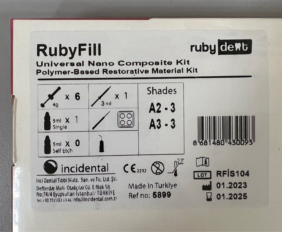 DENTAL COMPOSITE PACKABLE RUBYFILL RUBYDENT, Health & Nutrition