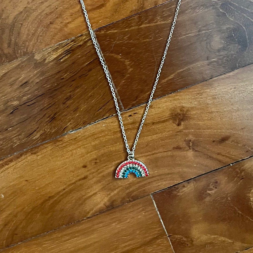 diamant studded rainbow necklace. Women s Fashion Jewelry