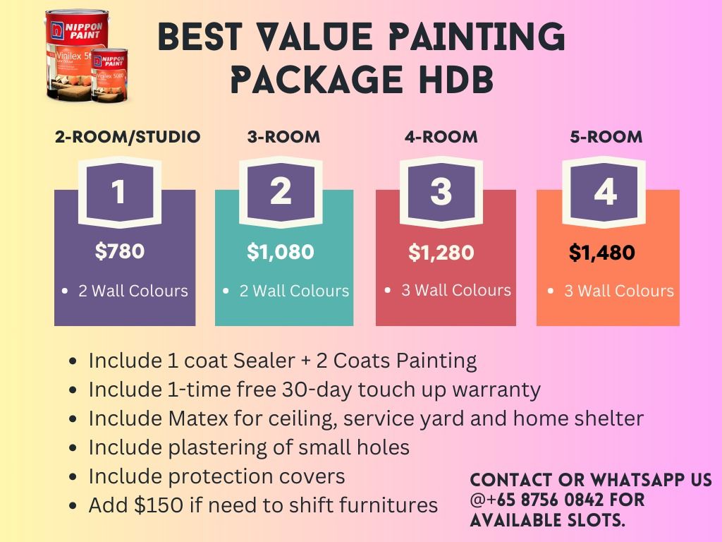 Direct Painting and Plaster Service affordable and quality. HDB, BTO