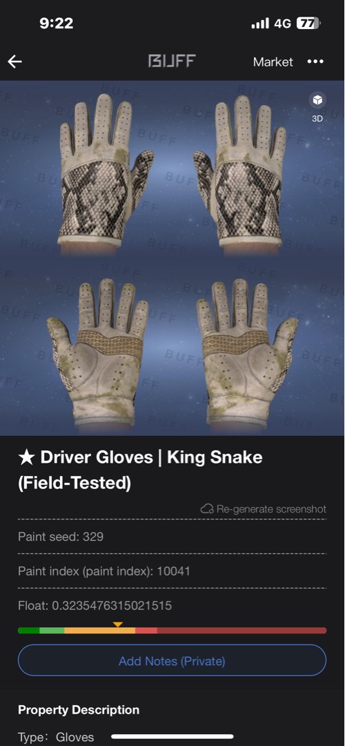 Driver Gloves King Snake FT, Video Gaming, Gaming Accessories, InGame