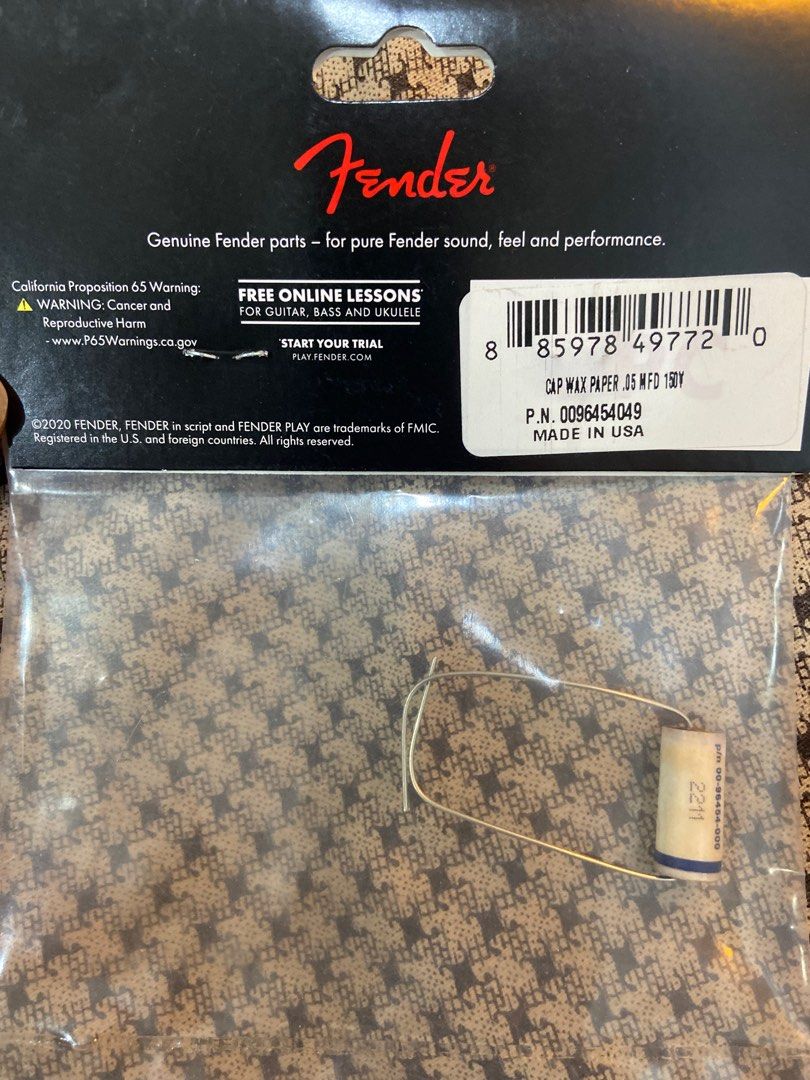 Fender wax store paper capacitor