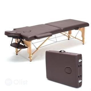 Foldable Wooden Bed Brown Massage Bed Heavy Duty