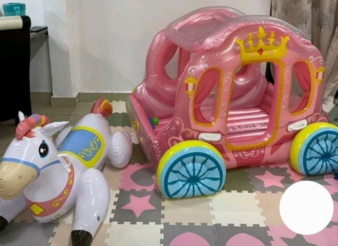 Princess carriage pool float top