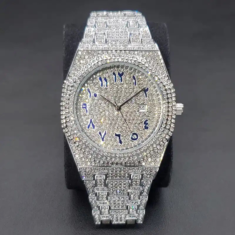 FULLY ICED OUT AP STYLE DIAMOND WATCH