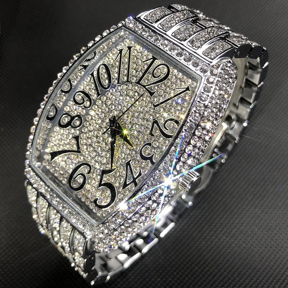 FULLY ICED OUT FRANK MULLER STYLE DIAMOND WATCH, Men's Fashion, Watches ...
