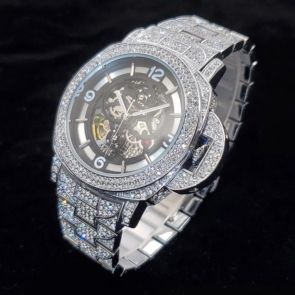 Patek philippe 2025 skeleton iced out