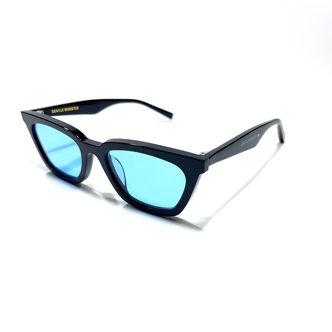 Gentle Monster Sunglasses Agail 01 with customised blue lenses, Men's