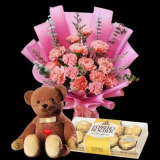 Gift For Her - Flowers For Birthday - 12 Stems Carnation