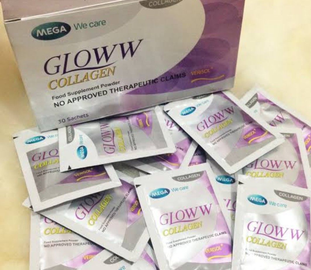 Gloww Collagen (Category: Health Food, Drinks & Tonics) located in Quezon City. Submitted by titusjay (Listing ID 1245079092, Image 2). Description: Gloww Collagen 1 box ( 30 sachet ).