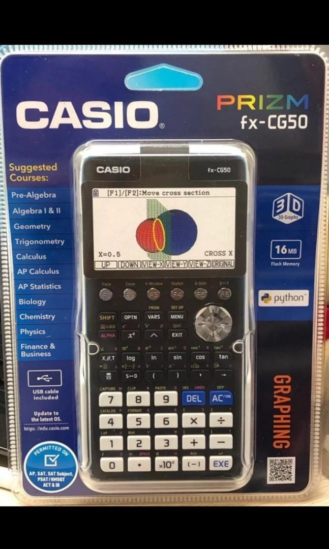 Casio Graphical Calculator 計算機 fxCG50 brand new not opened, 興趣及遊戲, 手作