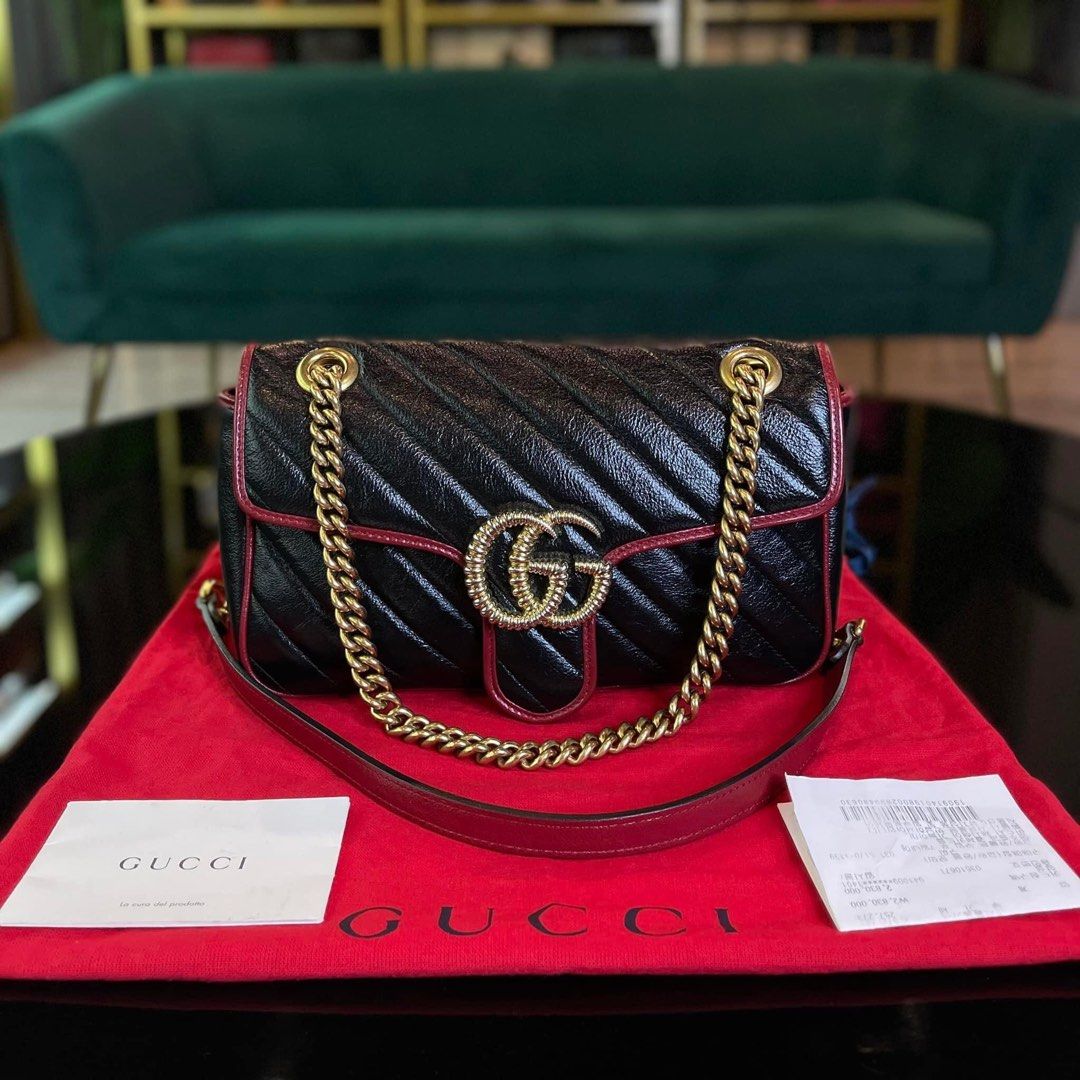 G.u.c.c.i GG Marmont Super Mini bag Red, Luxury, Bags & Wallets on Carousell