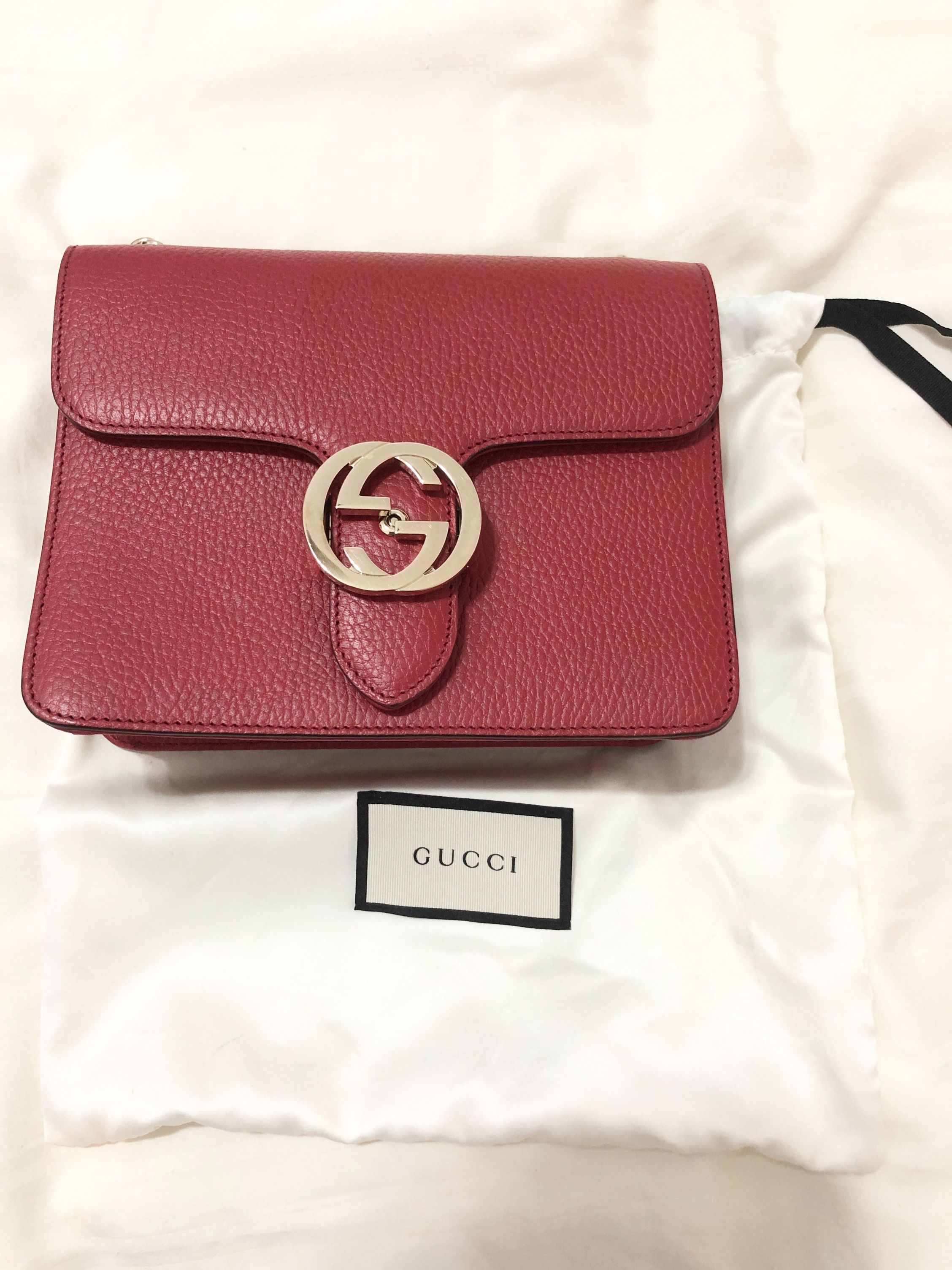 Gucci Marmont Interlocking GG Crossbody Bag