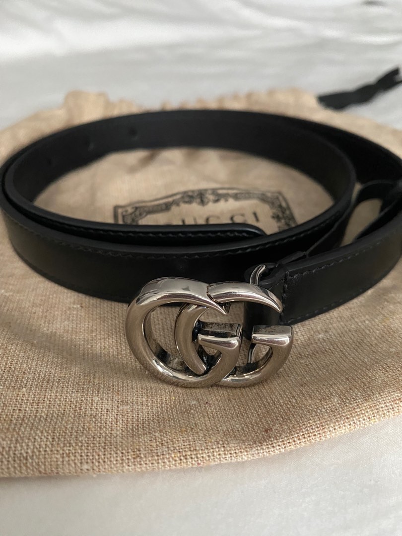 Gg belt outlet silver buckle
