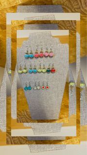 Handmade Crystal hall earrings