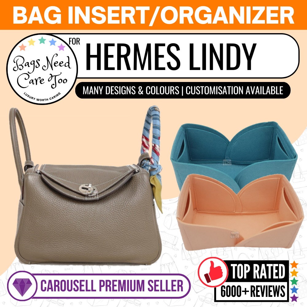 【Soft andLight】Bag Organizer Insert For Hermes Lindy 26 30 34 Organiser  Divider Shaper Protector Compartment Inner Lining