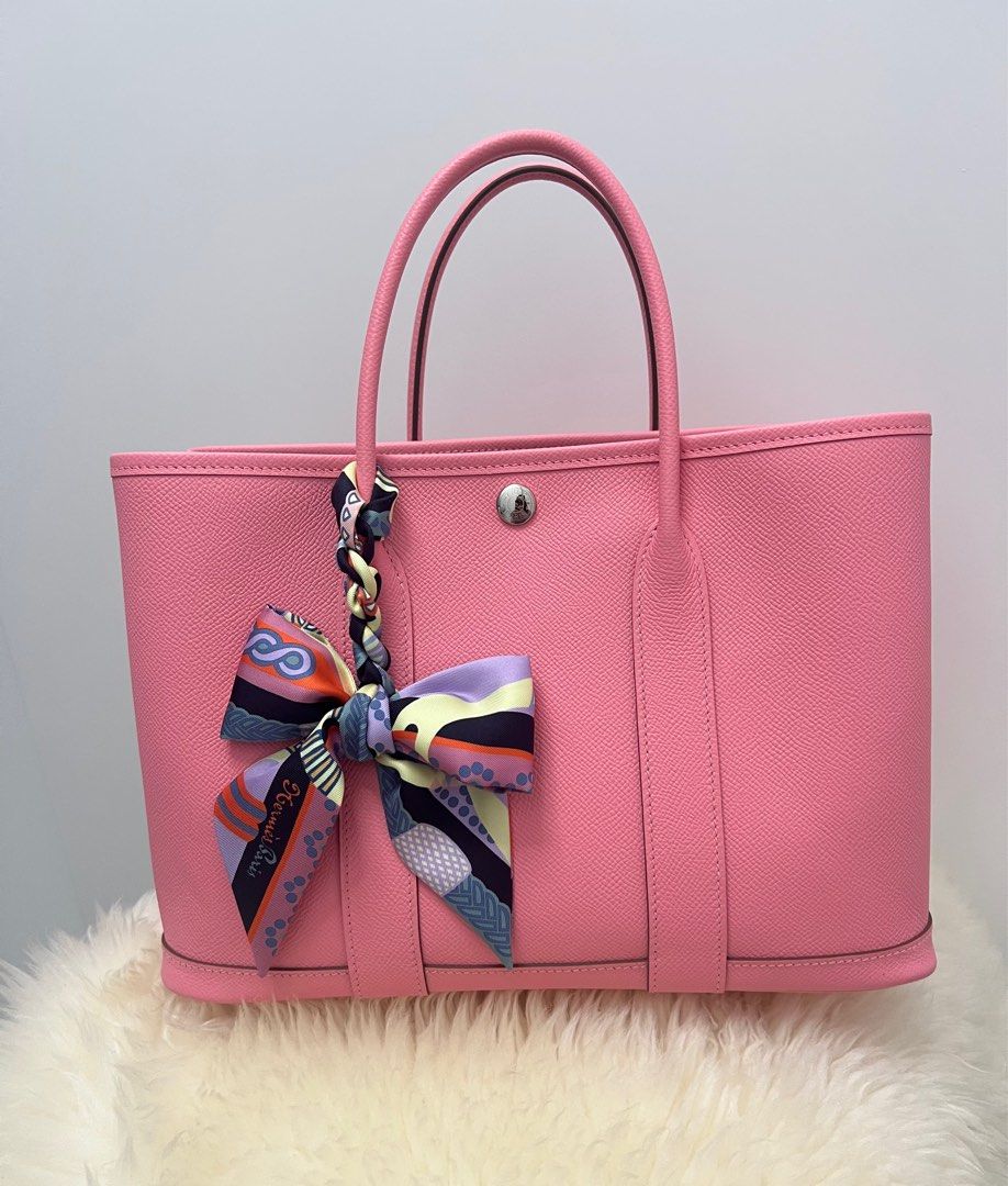 Hermes Garden Party 30, Rose Confetti Pink, New in Box WA001
