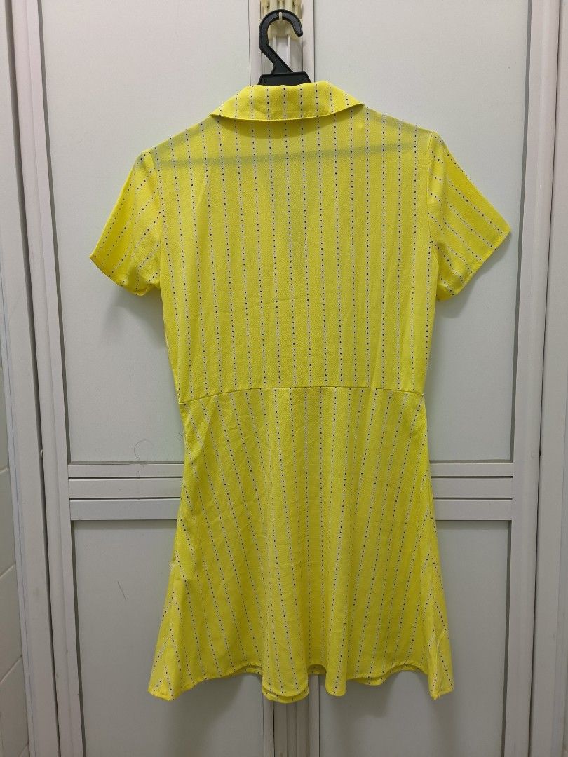 H M x All the Boys I ve Loved Before Yellow Collar Dress Women s