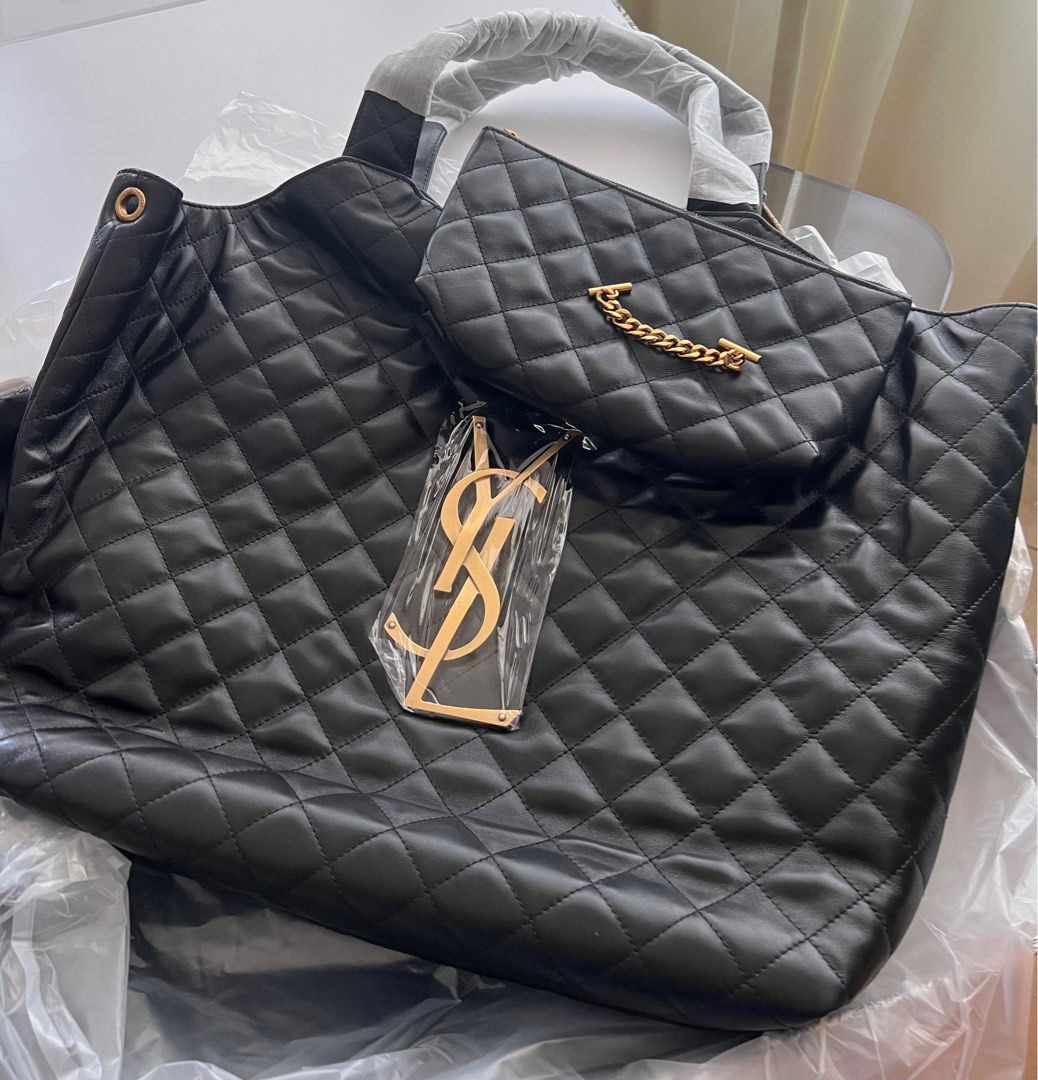 Ysl Icare Maxi Denim Tote Bag, Luxury, Bags & Wallets on Carousell