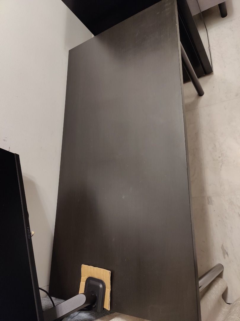IKEA black table/desk and cable management (pickup near Novena/Newton