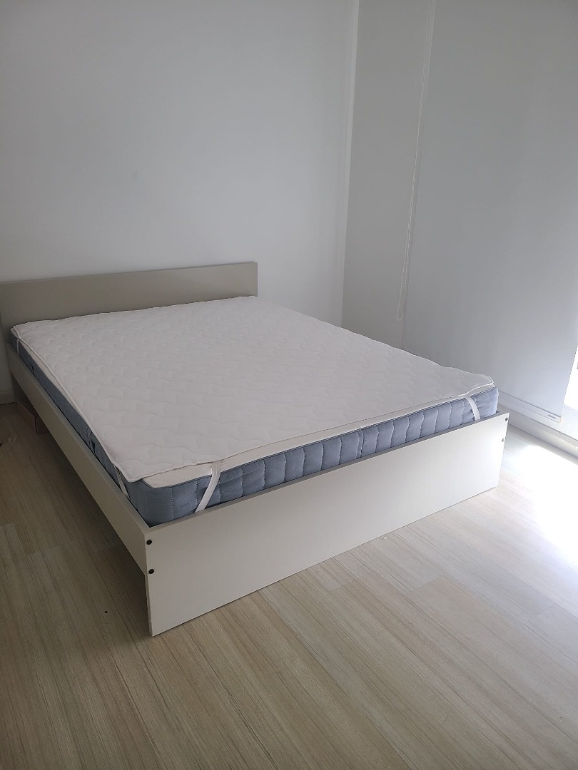 IKEA GURSKEN Bed Frame with headboard, 150 x 200cm, Furniture & Home