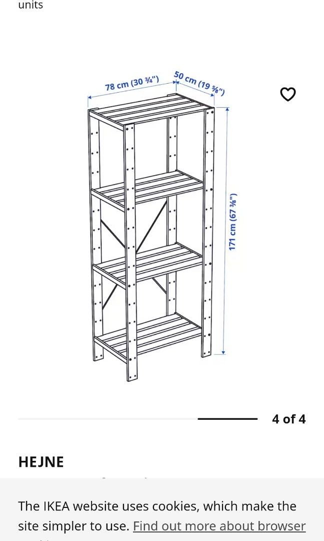 IKEA Shelves, Furniture & Home Living, Home Improvement & Organisation