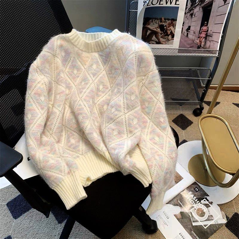White and rainbow discount sweater