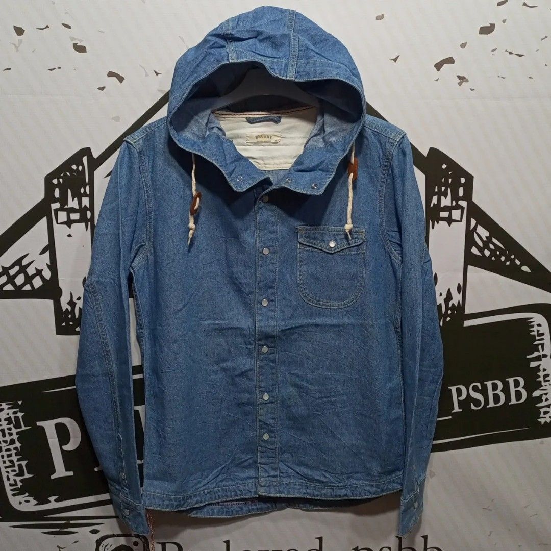 Jaket denim hoodie outlet