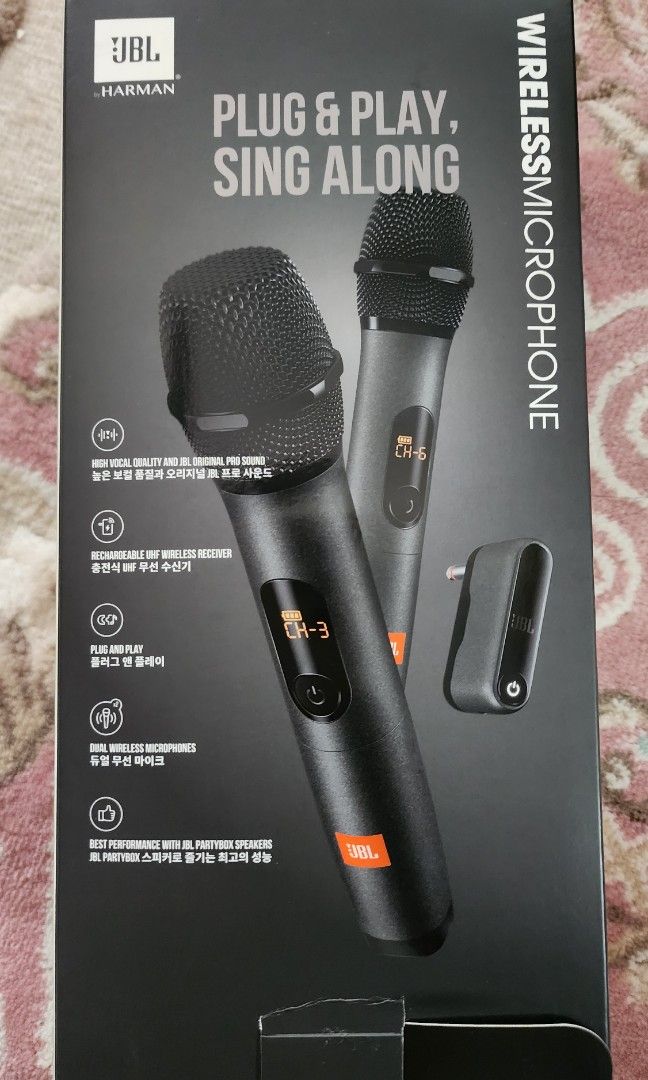 Jbl wireless microphone, Audio, Microphones on Carousell