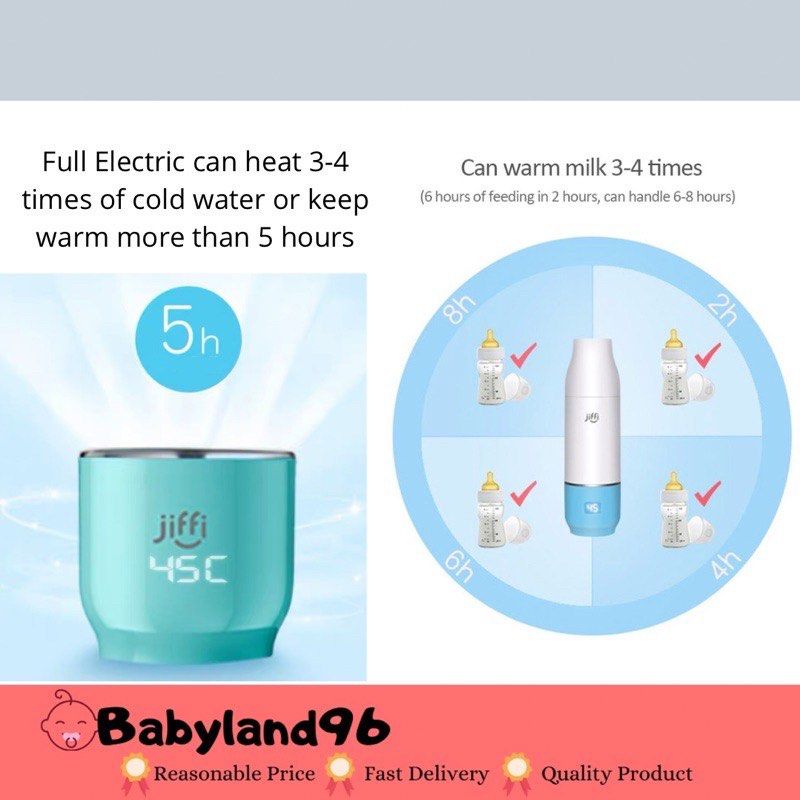 JIFFI PORTABLE MILK WARMER FORMULA DISPENSER