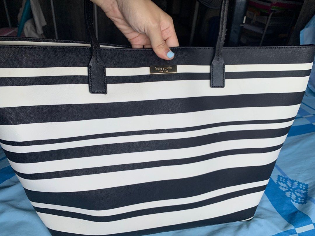Kate Spade Blake Avenue Printed Margareta Bon Bon Stripe Tote