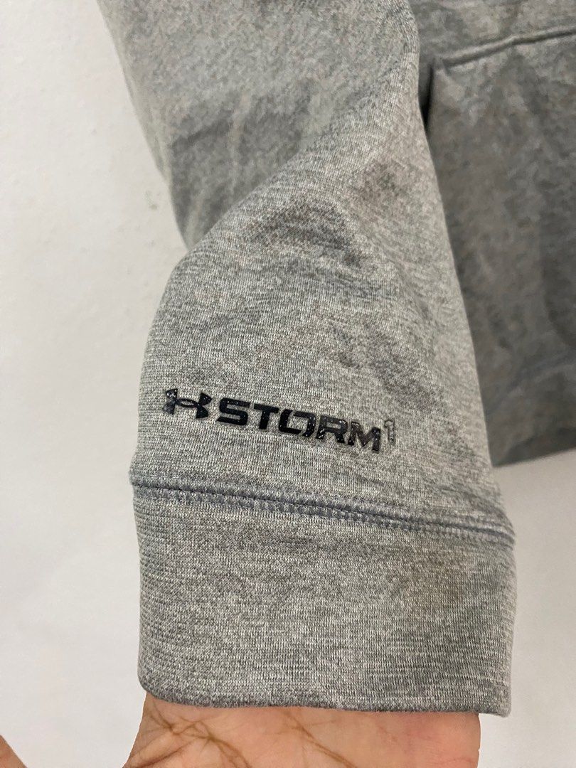 Under armour top hoodie silver kids