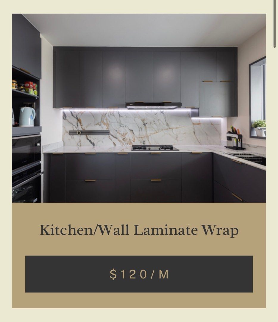 Laminate wrap Kitchen , Door, Home Services, Renovations, Painting