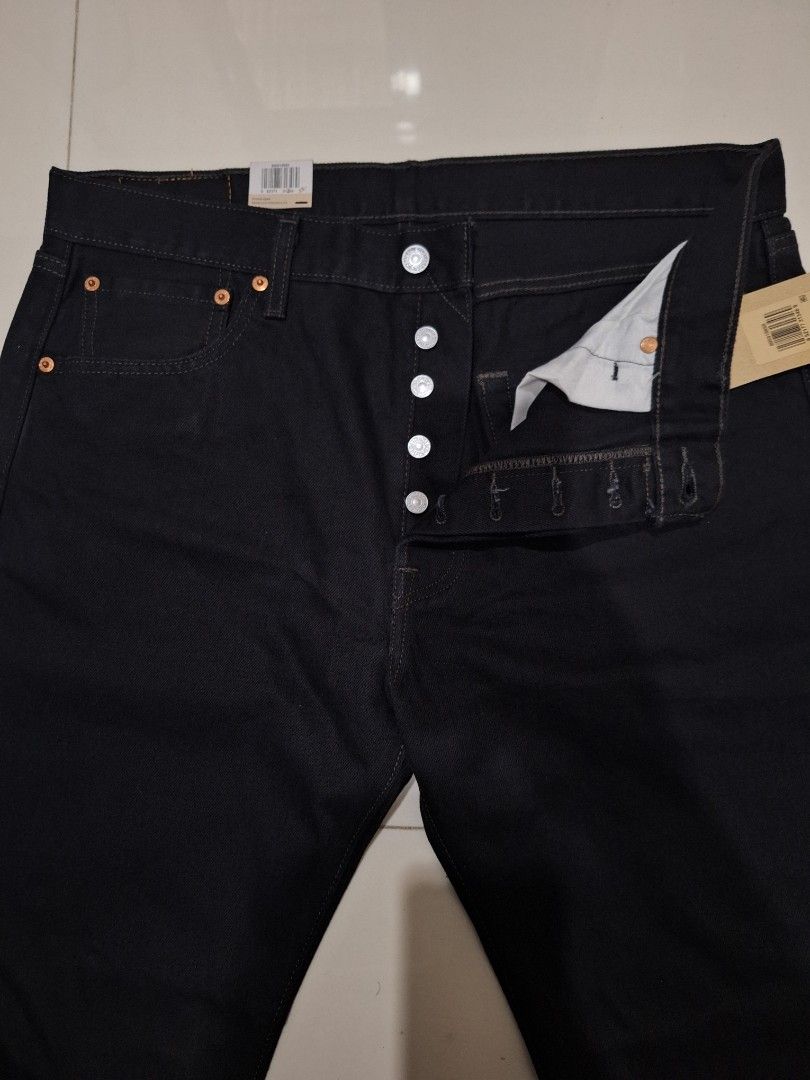 Levis 501 charcoal black, Men's Fashion, Bottoms, Jeans on Carousell