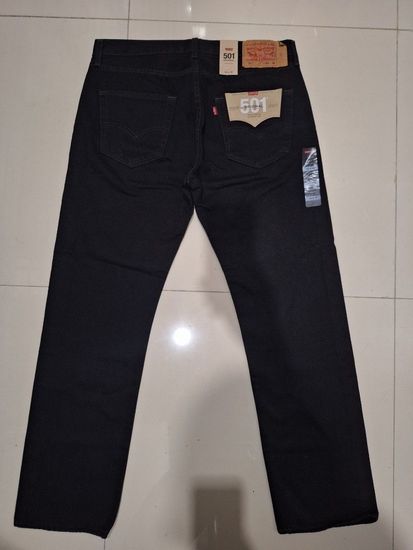Levis 501 charcoal black, Men's Fashion, Bottoms, Jeans on Carousell