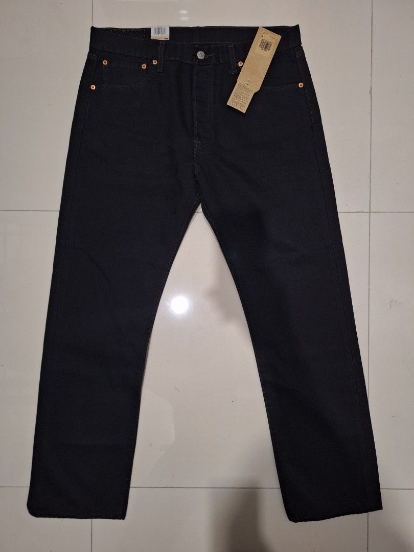 Levis 501 charcoal black, Men's Fashion, Bottoms, Jeans on Carousell