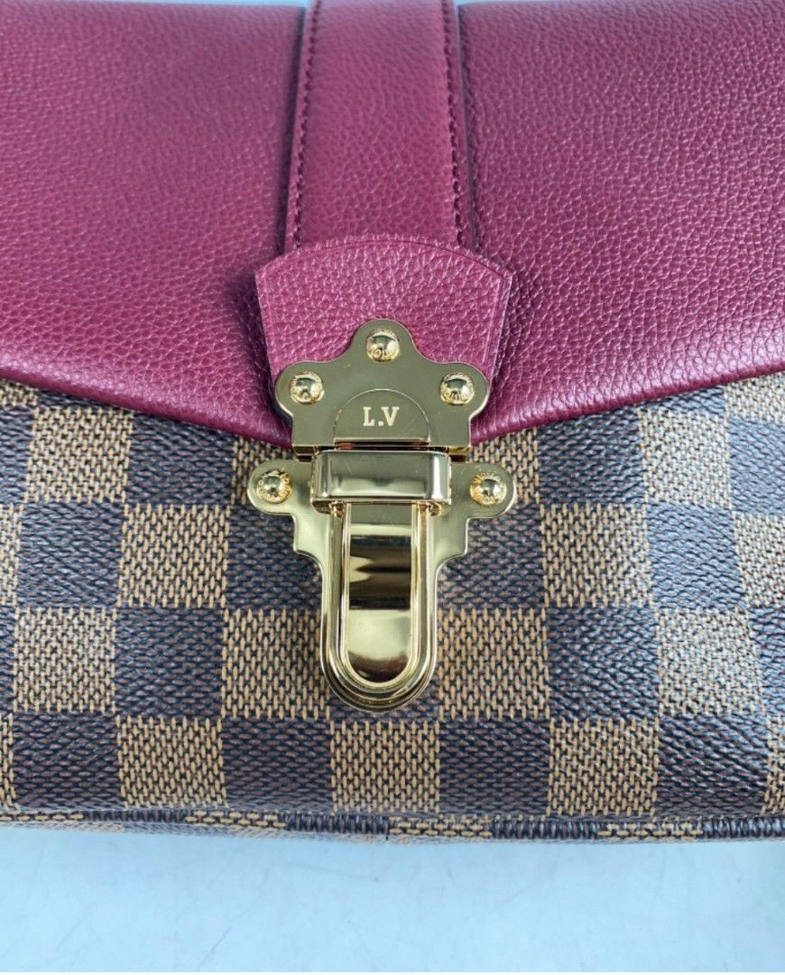 Burgundy Damier Ebene Clapton Crossbody