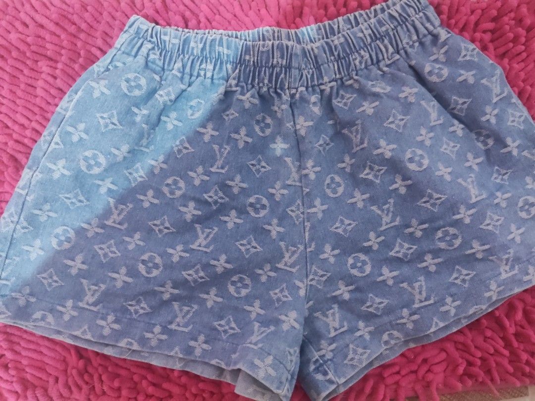 ⚜️ LV Monogram Denim Shorts, Luxury, Apparel on Carousell