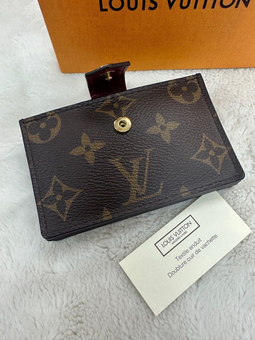 Louis Vuitton Black & Multi Coated Canvas Snap Closure Card Holder