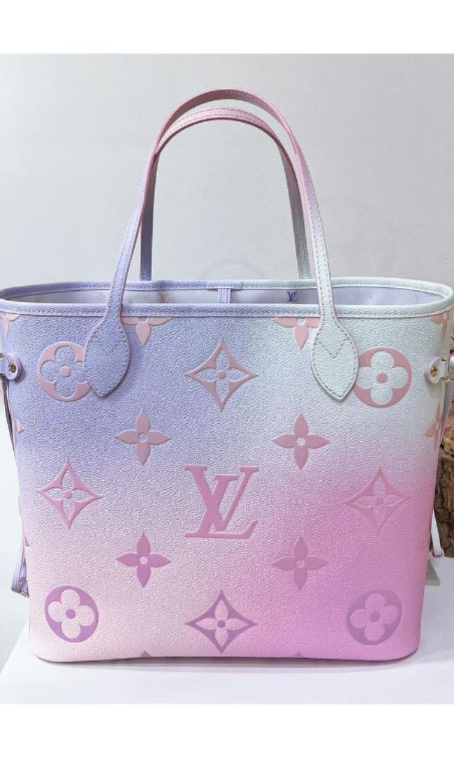 Louis Vuitton Neverfull Damier Azur GM Rose Ballerina Lining in Coated  Canvas with Gold-tone - US