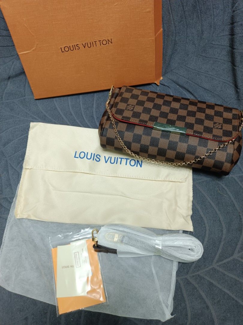 Louis Vuitton Favorite MM Crossbody Damier Ebene Chain - Receipt, Box, Dust  bag