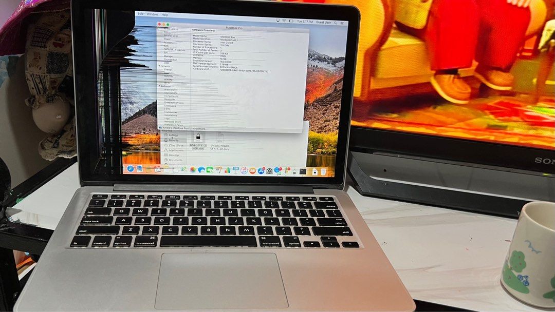 MAC APPLE LAPTOP (Category: Laptops & Notebooks) located in Manila. Submitted by stringkits (Listing ID 1245166643, Image 1). Description: LCD SCREEN PROBLEM SEE ACTUAL PHOTO NEED LCD SCREEN REPLACEMENT BATTERY IS GOOD STILL CHARGING COMES WITH CHARGER ALL ORIGINAL NEVER BEEN OPENED INTERNAL KEYBOARD KEYS STILL INTACT NO BOX WITH FREE LAPTOP BAG TAKE IT AS IS Ship from CEBU MNL pick up is OK. Ortigas area. .