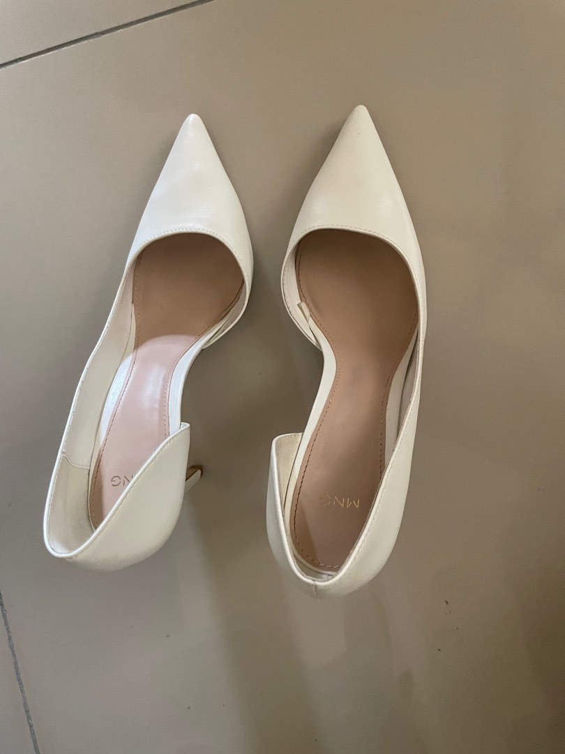 Mango MNG White Heels