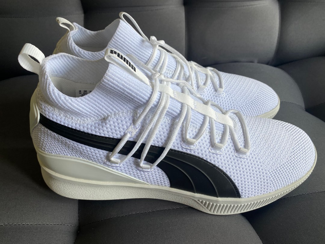 Puma clyde court hot sale white and black
