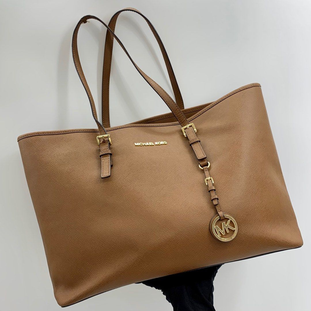 Michael Kors brown tote bag, Luxury, Bags & Wallets on Carousell