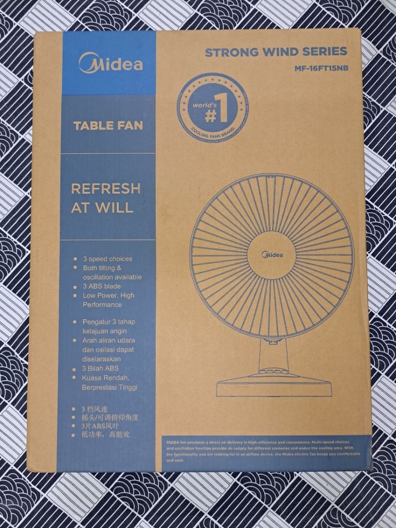 Midea Table Fan, Furniture & Home Living, Lighting & Fans, Fans on